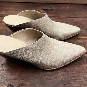 Matisse Cammy Leopard Western Stacked Heel Pointed Slip-on Mule Ivory Size 9